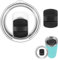AUAUY 20 Oz Magnetic Tumbler Lid-Compatible with YETI Rambler,Ozark Trail, Coffee Tumbler, Magnetic Slider Switch Spill Proof Tumbler Cover-Come with Replacement Magnetic Slider, Black(1 Pcs)