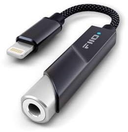 FiiO KA11 Lightning to 3.5mm Audio Adapter 32bit/384KHz, Lightning to 3.5mm USB Dongle HiFi DAC Amplifier for Android/iOS/Windows/Mac (Black, LT)