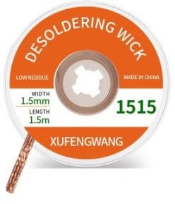 2 Pieces Solder Wire,Solder Wick, Desoldering Wick with Flux No-Clean Electronic Desoldering Copper Wire Braid Remover Desolder Soldering (Width 0.10'' Length 4.92')