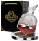 Decanter per vino da 1500 ml, girevole a 360°, adatto per whisky e vino, caraffa per whisky in vetro di cristallo senza piombo, decanter per vino rosso per regalo di Natale e uomini