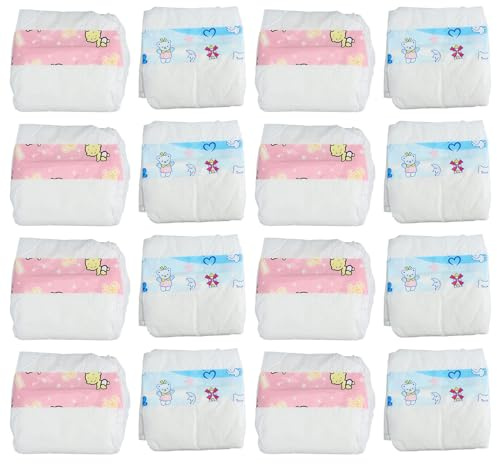 Gatuida 20 Mini pañales de Papel para muñecas Reborn: pañales realistas para muñecas, Ropa Interior, Juguetes de simulación, Accesorios para bebés recién Nacidos.