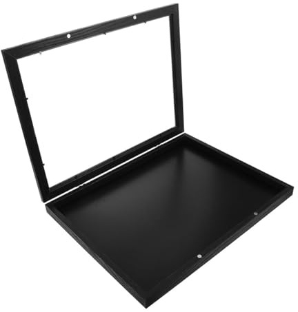 PartyKindom Shirt Display Frame: Shirt Frame Display Case Black Wood Kitchen Counter Storage Dining Table Service Workshop Bench Layout Craft Project Setup Holiday Table Styling