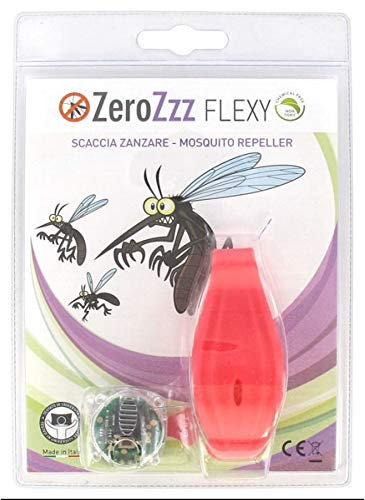ZeroZzz antimosquitos pulsera Flexy, rojo