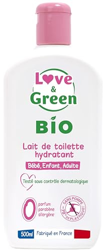Love & Green - Latte da toilette idratante biologico 0% 500 ml - Made in France