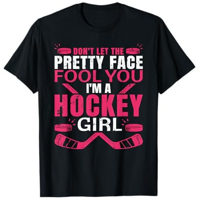 Cool Ice Hockey For Women Girls Hockey Player Sports Lovers T-Shirt