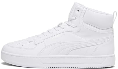 PUMA Unisex Caven 2.0 Mid Sneaker, White Silver, 42 EU