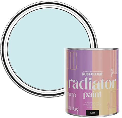 Rust-Oleum Blue Heat Resistant Radiator Paint in Gloss Finish - Duck Egg 750ml
