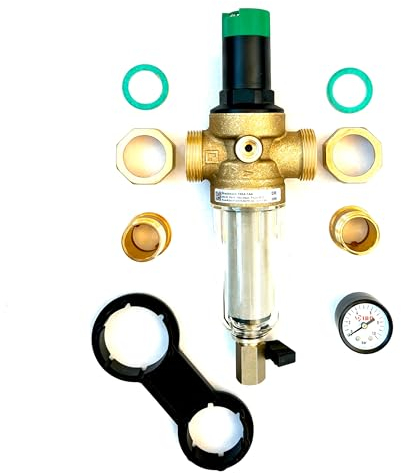 Set Trinkwasserfilter Honeywell FK06-1AA 1 Zoll mit IBO-Manometer Wasseraufbereitung Druckminderer Rückspülfilter DIN/DVGW Wasserfiltration | Braukmann | Resideo