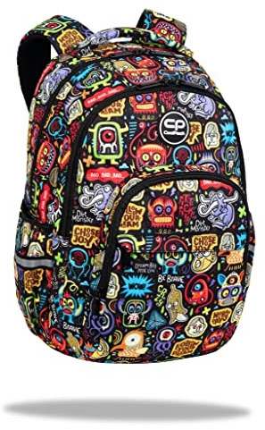 Coolpack F003696, Schulrucksack BASIC PLUS SCARY STICKERS, Multicolor