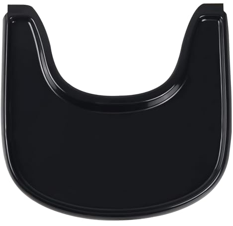 High Chair Tray Compatible with Stokke Tripp Trapp Chair with Smooth Surface and Strong Suction - Made from Food Safe Plastic (BPA BPS BPF Lead and Phthalate Free) - Black