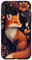 iPhone 11 Pro Max Cute Fox Colorful Illustration Autumn Leaves Case