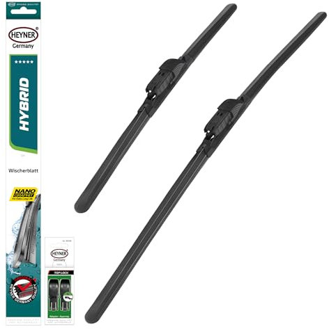 HEYNER® Scheibenwischer Set passend für Peugeot 208 (03.2012-03.2020) HYBRID Flachbalkenwischer Frontscheibenwischer