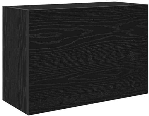 vidaXL Bad-Wandschrank Schwarz 60x25x40 cm Holzwerkstoff, Bad-Hängeschrank, Hängeschrank Badezimmer, Wand-Badschrank, Hängeschrank Bad