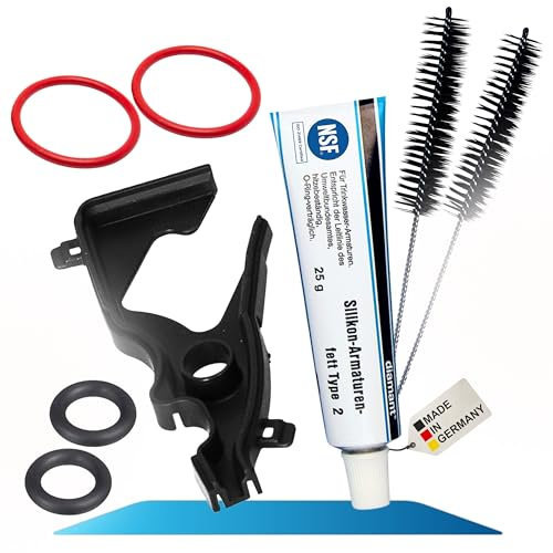 fancility Set de cuidado XL [incluye instrucciones en vídeo] para Siemens EQ5 EQ6 EQ7 EQ8 & Bosch Vero Neff Gaggenau – 25 g de grasa de silicona, junta moldeada, grupo de preparación de café