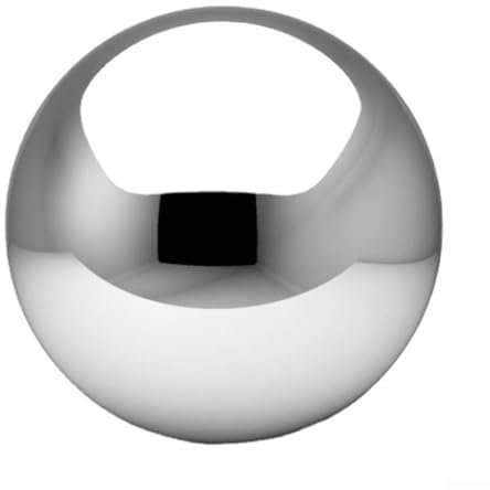 HEBEOT Boule décorative en acier inoxydable pour décoration de jardin, miroir boule creuse pour patios, cours et paysages 20 x 20 x 15 cm (1 pièce)