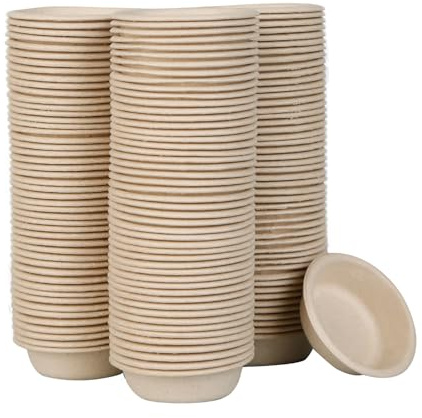 AUTSEEYS Paper Gecko Feeding Cups, Paper Bowls Reptiles Food and Water Feeder Ledge Cups for Lizars,Bearded Dragon,Snake,Crabs, 100Pack 1 OZ