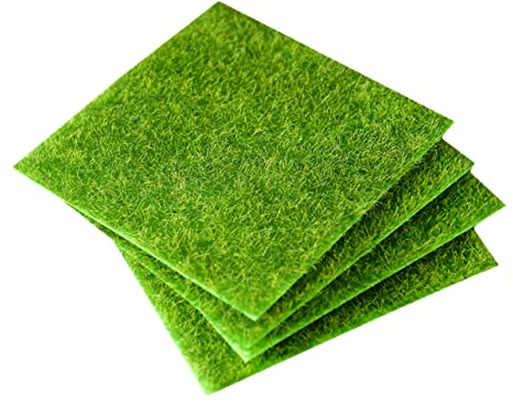 TOYANDONA 4piezas Césped Artificial De Hadas Realistas De Adorno Miniatura para Jardín Decoración De Minicasas Césped De Hierba Artificial
