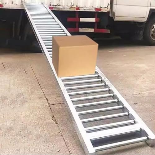 Transportador de rodillos portátil ligero para ruedas de patín, transportador de acero inoxidable de 10 m, mesa plegable sin alimentación para uso industrial