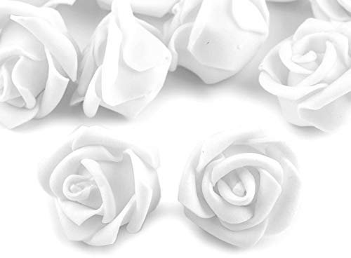 maDDma 10 Deko-Rose Rosenblüte Rosenkopf 3-4cm Moosgummirosen Foamrosen Schaumrosen, Farbwahl