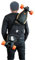 Rucksack für das Longboard Elektro, Surf Skate oder Skateboard Komplett, Geschenk-Idee Valentinstag. Farbe schwarz.