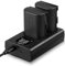 ENEGON LP-E6 LP-E6N Replacement Battery (2-Pack) and Smart LED Dual USB Charger for Canon EOS 5D Mark II/III/IV, 5DS, 5DS R, 6D, 7D, 7D Mark II, 60D, 70D, 80D, 90D Cameras and more