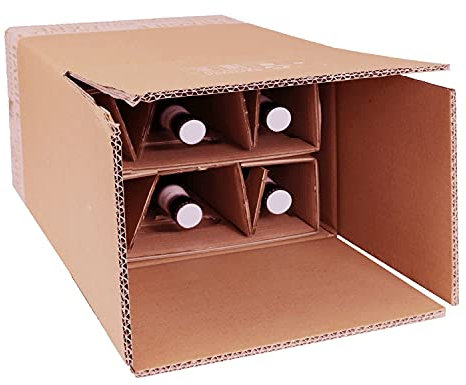 smiley pack Bier 0,5 Liter Flaschenversandkarton für 6 Flaschen inklusive Einlage Menge wählbar zertifiziert für Versand mit DHL DPD PTZ Bierflaschen Bierversandkarton Bierkarton Bierverpackung (10)