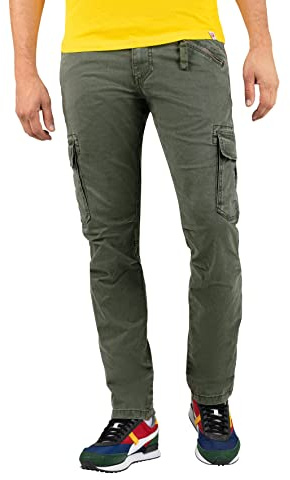 Timezone Regular Bentz Pantaloni Eleganti da Uomo, Legno d'oliva, 29W x 30L