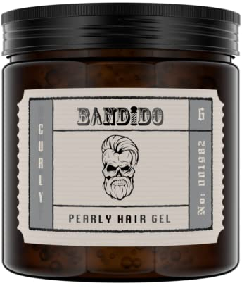 Bandido Hair Styling Gel Men 500ml 06 CURLY | Locken Styling Gel | Haargel Männer | Kein Verkleben | wet hair look | Hair Gel Shiny Effect | Kinder Styling Gel - Haargel Herren | Silber Perlmutt