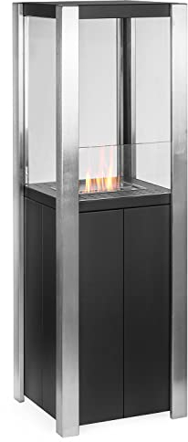 Moritz Ethanol Kamin freistehend Standkamin 120 x 38 x 38 cm I Säule groß I 1,2 Liter Brenner I Bioethanol Kamin I Bio Ethanol Kaminofen Indoor Outdoor I Innen Außen I Bioethanol Brenner I Brennertopf