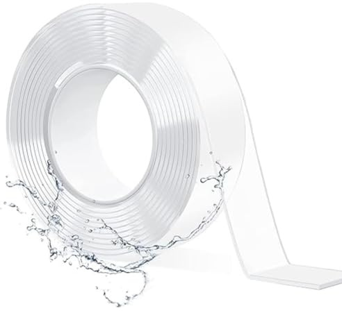 Tape Double Sided Tape Heavy Duty, Strong Sticky Mounting Tape, Multipurpose 2 Clear Traceless Washable Removable for Kitchen, Party, Paste Photos Posters6, Carpet. (1mmx20mmx2m 2meter)