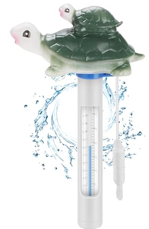 Atsmoce® Termometro Galleggiante per Piscina, Termometro Piscina Floating con Stringa, Swimming Pool Floating Thermometer, per Piscina, Vasche, Spa, Acquari, Stagno (C)