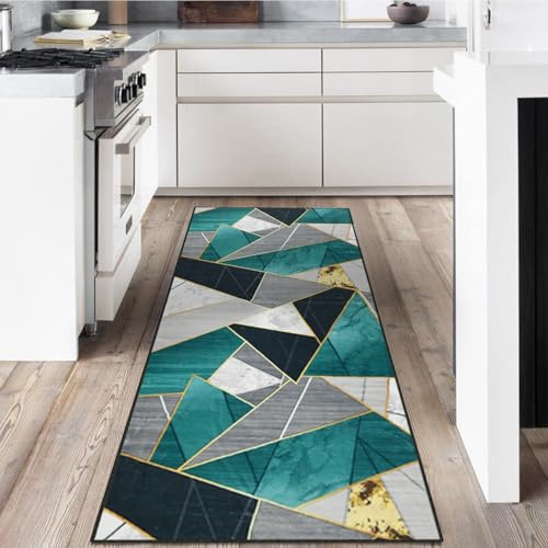Passatoia per corridoio, 60 x 250 cm, lavabile, a pelo corto, per camera da letto, cucina, con retro in gomma, antiscivolo, per corridoio, biancheria