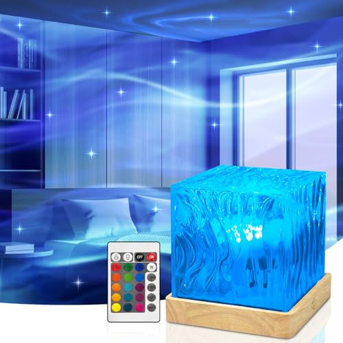 CNMTCCO LED Sternenhimmel Projektor Kinder, RGB 3D Lavalampe mit 16 Beleuchtung Effekten & Fernbedienung Nordlicht Projektor Aurora Light, Sternenhimmel LED Projektor Nachtlicht Kinder Zimmer Deko