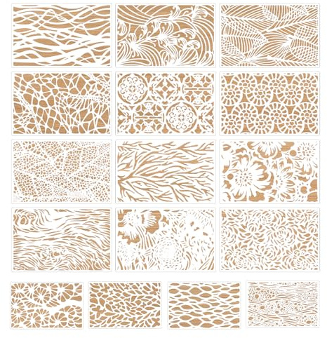 Schablonen Malen, 16 Stück Malschablonen Schablonen Wandgestaltung Malschablonen Erwachsene Textilgestaltung Stencil Airbrush Sprühschablone Graffiti Set für Kunsthandwerk Wände