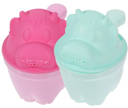 ifundom Shampoo Cups for Easy Hair Washing Boys and Girls Cartoon 2pcs Waterfall Rinser Bath Wash Cups Break Resistance and Portable Pp Material
