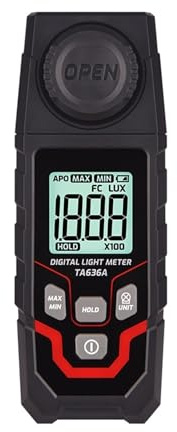 Esposimetro, TA636A Luxmetro digitale portatile professionale 200000LUX 20000FC Illuminometro Fotometro Misuratore di luce