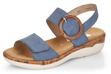 Remonte Damen R6853 Sandale, Jeans / 14, 40 EU
