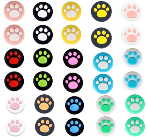 Capuchons de manette - 30 pièces Capuchons de manette de pouce Grip Joystick Cover Capuchons de manette Switch Capuchons de manette analogique Capuchons de pouce Capuchons de pouce en silicone
