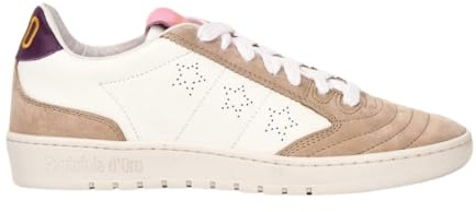 PANTOFOLA D’ORO 1886 Wembley, Scarpe da Ginnastica Donna, Bianco/Ecru/Rosa/Viola, 40 EU