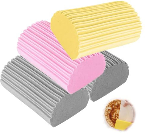 Staubschwamm, Damp Duster, Damp Duster Schwamm, 4 Stück Damp Clean Duster Schwamm, Wiederverwendbarer Staubentfernungsschwamm für Fenster, Jalousien, Geländer, Sofas und Türspalten