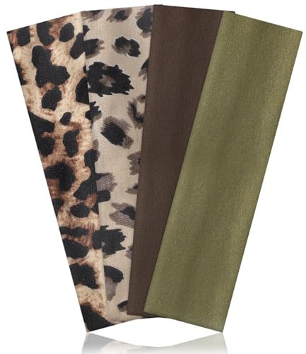 Haarbänder für Damenhaar, 5 cm, elastisches Stirnband, weich, atmungsaktiv, Haarbänder für Damen, Mädchen, für Sport, Make-up, Yoga, Laufen, 4 Stück