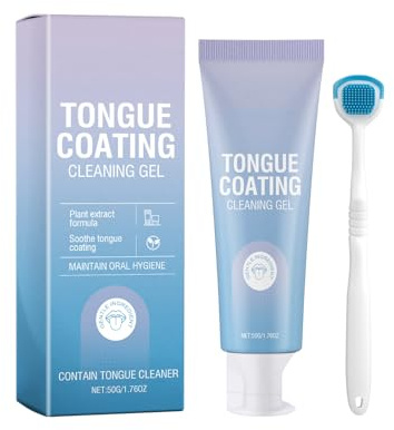 Gel Nettoyant Pour Langue,Gel Nettoyant Pour La Langue Avec Brosse,De Nettoyage Naturel Avec Brosse À Langues,Kit Langues Propre Et Saine,Kit Nettoyage Doux Languess Avecs Brosses
