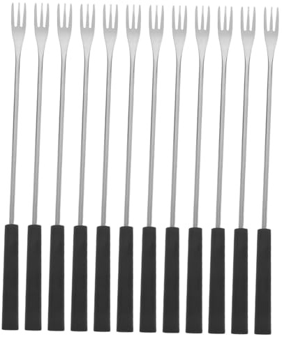 Alipis Lot de 12 Fourchettes à Fondue en Métal Résistant Fourchettes à Chocolat et Fromage pour Buffet pour Service Traiteur et Fête