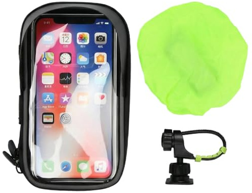 Nivofu Sacoche de Guidon Vélo, Sacoche Vélo Guidon Cadre avec écran Tactile et Pare-Soleil, Porte Téléphone Rotation 360°, Support Téléphone Etanche avec Housse pour Smartphone 7 Pouces