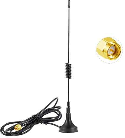Vecys 868 MHz Antenn GSM 3dBi SMA Antenn Längnings Kabel 3M RG174 Kabel Magnetisk Bas SMA Hane Adapter Kompatibel med CCU3 CCU2 HM MOD RPI PCB-kit ELV-kit Raspberry Matic
