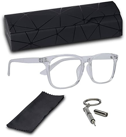 Ziffs Vision® Clear Blue Light Blocking Glasses - Gaming Glasses - Premium Magnetic case & Accessories - Clear Blue Light Glasses Women & Men - British Brand