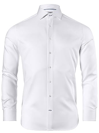 Vincenzo Boretti Camicia, Regular-Fit/Taglio Giusto, Twill - Non-Stiro
