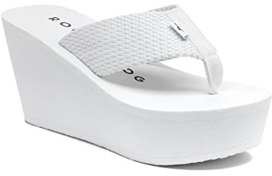 Rocket Dog Femme Diver Sandale cale, Blanc, 38 EU