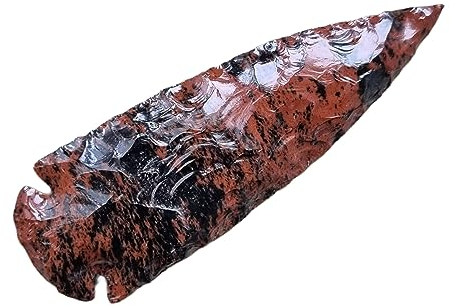 Generisch Mahagoni Obsidian Pfeilspitze Speerspitze 9cm bis 11cm Flint Knapping