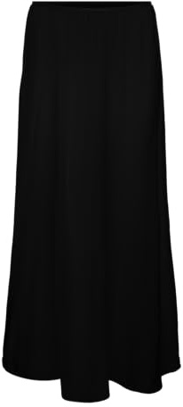 Vero Moda Vmalba WVN GA Noos Jupe Cheville, Noir, M